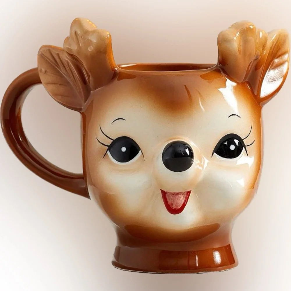 NWT Pottery Barn Cheeky Reindeer Mug